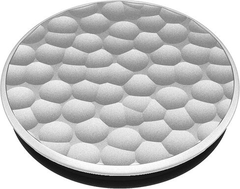 PopSockets: PopGrip Expanding Stand and Grip with a Swappable Top for Phones & Tablets - Hammered Metal Silver in Saudi Arabia