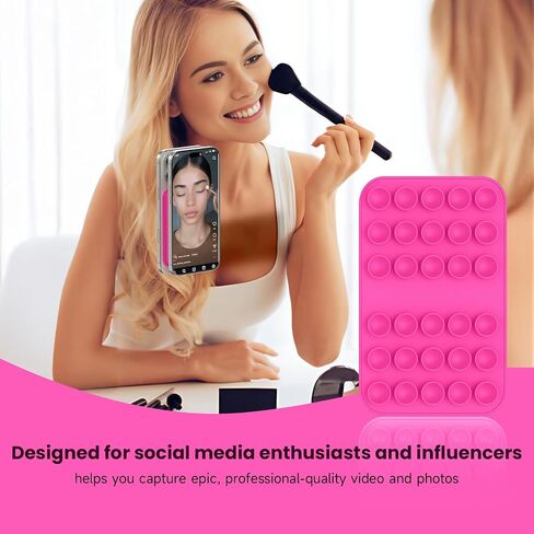 Patented Magnetic Sticky Phone Suction Grip Mount for MagSafe Case,Magnet Silicone Portable Stand Holder for iPhone 16/15/14/13/12 Series and Android, Hands-Free Selfies and Videos in Saudi Arabia