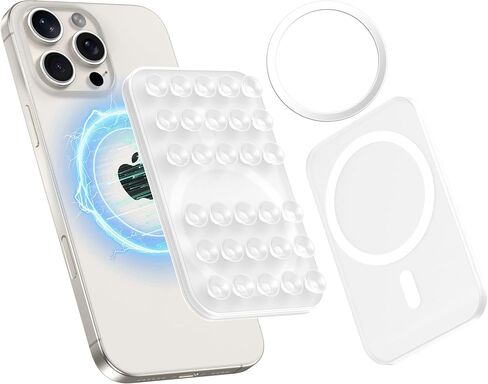 Patented Magnetic Sticky Phone Suction Grip Mount for MagSafe Case,Magnet Silicone Portable Stand Holder for iPhone 16/15/14/13/12 Series and Android, Hands-Free Selfies and Videos in Saudi Arabia