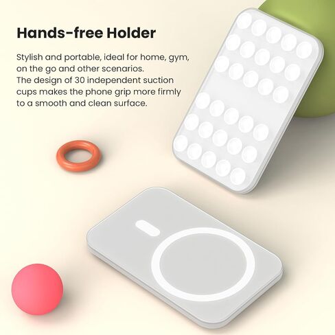 Patented Magnetic Sticky Phone Suction Grip Mount for MagSafe Case,Magnet Silicone Portable Stand Holder for iPhone 16/15/14/13/12 Series and Android, Hands-Free Selfies and Videos in Saudi Arabia
