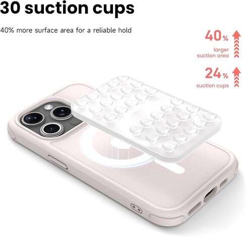 Patented Magnetic Sticky Phone Suction Grip Mount for MagSafe Case,Magnet Silicone Portable Stand Holder for iPhone 16/15/14/13/12 Series and Android, Hands-Free Selfies and Videos in Saudi Arabia