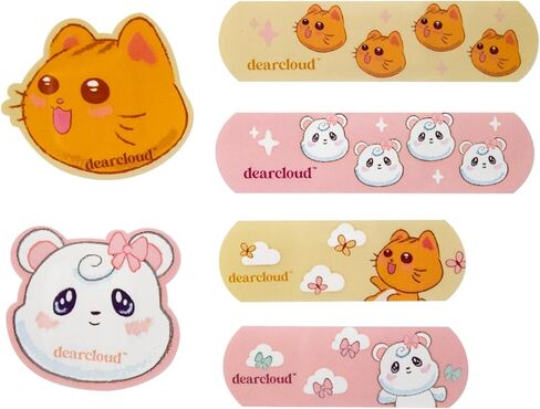 dearcloud Miffy Comfort Bandages with Reusable Tin – 30 ct Waterproof Bandages – Latex-Free, Hypoallergenic, Flexible Fabric Variety Pack for Kids & Adults (Jelly Toe Beans) in Saudi Arabia