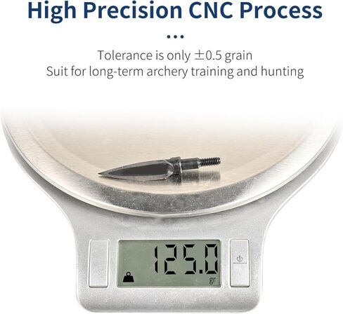 SOPOGER 12 قطعة من رؤوس الرماية التقليدية - 100/125 رؤوس عريض تركيا من الحبوب نصائح للسهم من الصلب الكربوني رؤوس سهام للصيد لمركب منحني وممارسة القوس والنشاب in Kuwait