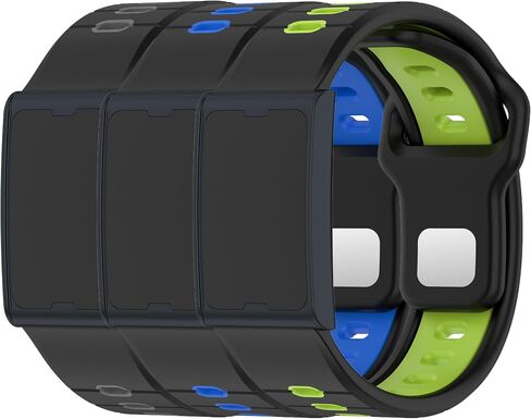 3 Pack Compatible for Amazfit Helio Strap Silicone Band- Soft Breathable Waterproof Sport, Adjustable for Women Men in Saudi Arabia