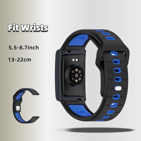 3 Pack Compatible for Amazfit Helio Strap Silicone Band- Soft Breathable Waterproof Sport, Adjustable for Women Men in Saudi Arabia