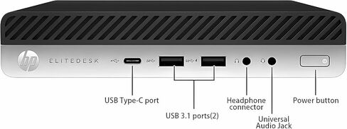 كمبيوتر سطح المكتب HP EliteDesk 800 G3 Business Mini، Core i5-7500 2.7 جيجا هرتز، ذاكرة وصول عشوائي 16 جيجا، محرك أقراص الحالة الصلبة 512 جيجا، دعم شاشة WiFi BT 4K، لوحة مفاتيح وماوس Windows 11 Pro (متجدد) in Saudi Arabia