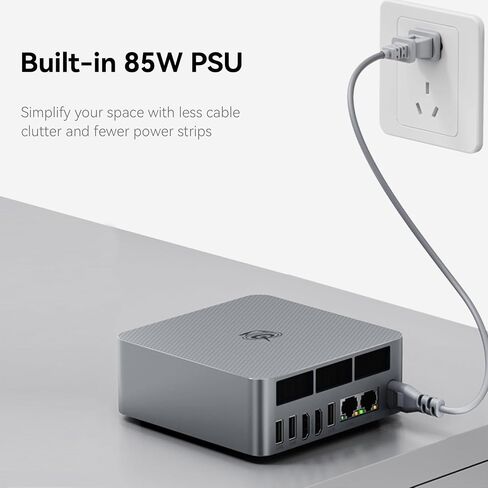 Beelink EQR6 Mini PC, AMD Ryzen 7 6800U(6nm, 8C/16T) up to 4.7GHz, Mini Computer 24GB LPDDR5 RAM 500GB PCIe4.0 SSD, Micro PC 4K@60Hz Dual Display/Built-in PSU/WiFi6/BT5.2/Office/Home/HTPC/W-11 Pro in Saudi Arabia