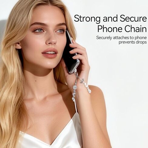 لسحر iPhone، فراشة معدنية لحزام iPhone Charm قابل للفصل ومضاد للسرقة - حر اليدين لحزام معصم iPhone مع شريط حبل للنساء (وردي) in Kuwait