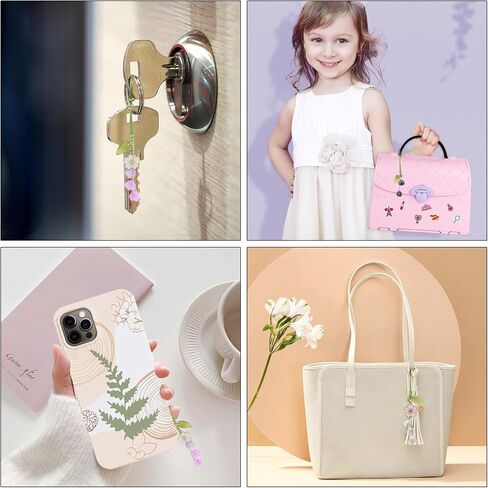 4PCS Sweet Cherry Blossom Daisy Tulip Flower Phone Charm Cute Decorative Phone Lanyard Stylish Smartphone Strap for Women in Saudi Arabia