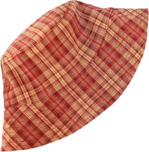 DOCILA Stylish Bucket Hats for Women Foldable Outdoor Plaid Fisherman Sun/Rain Cap with Chin Strap in Saudi Arabia