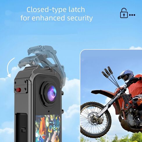 Aluminum Alloy Frame for Insta360 X4 Air, Camera Cage Case 1/4" Threads Cold Shoe Fixing Bracket Protective Frame for Action Camera Accessories in Saudi Arabia