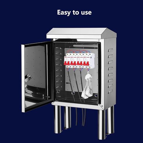Outdoor Stainless Steel Electrical Enclosure, Waterproof Dustproof Floor-Mounted Cabinet with Insulated Mounting Plate for Electronics (15.7x12x7in/40x30x18cm) in Saudi Arabia