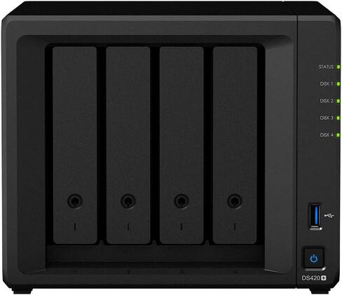 Synology DiskStation DS420+ NAS Server للأعمال مع وحدة المعالجة المركزية Celeron، ذاكرة 6 جيجابايت، تخزين HDD 16 تيرابايت، نظام تشغيل DSM in Saudi Arabia