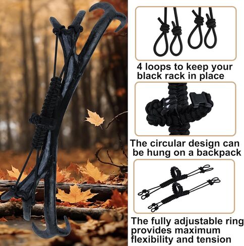 Deer Call Silencer Black Rack Rattling Antlers Silencer Rattling Deer Antlers Silent Carry Harness for Deer Hunting in Kuwait