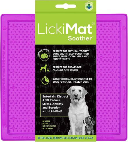 LickiMat Classic Buddy Slow Feeder for Dogs Lick Mat Boredom Anxiety Reducer Perfect for Food Treats Yogurt Liquid Food Peanut Butter Fun Alternative to a Slow Feed Dog Bowl, Green in Saudi Arabia