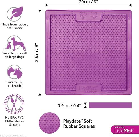 LickiMat Classic Buddy Slow Feeder for Dogs Lick Mat Boredom Anxiety Reducer Perfect for Food Treats Yogurt Liquid Food Peanut Butter Fun Alternative to a Slow Feed Dog Bowl, Green in Saudi Arabia