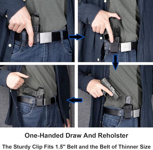 حافظة GUN & FLOWER IWB، متوافقة مع Springfield XD-S 3.3" وXD-S MOD.2 OSP 3.3"، داخل حزام الخصر المخفي، Adj. غير قادر - خيارات اليمين/اليسار in Kuwait
