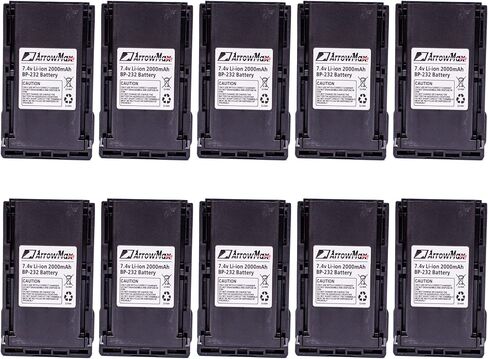 Arrowmax 10 Pack AICL0232-2000-D BP-230/231 BP-232N Battery for ICOM IC-F4029SDR IC-F4061 IC-F4062 IC-F4162 IC-F3062 in Saudi Arabia