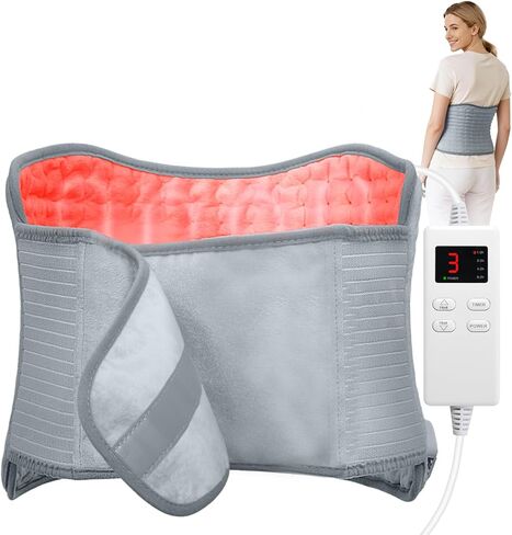 Heating Pad for Cramps and Back Pain Relief, Electric Heat Pad with 6 Heat Levels & 4 Timer Settings, Moist Heating Pad for Neck, Shoulder, Abdomen, Gifts for Women and Men in Saudi Arabia