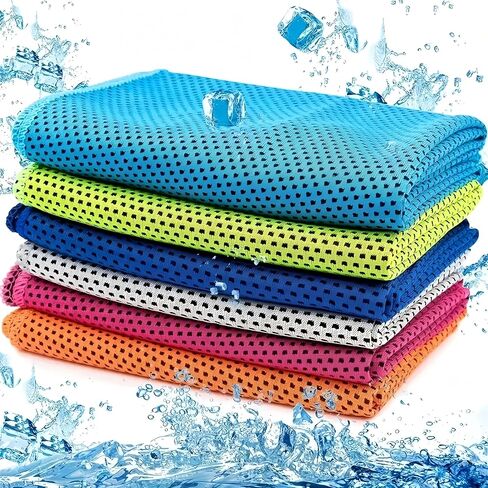 Portable Cooling Towel,Cooling Towels for Neck and Face,Soft Breathable Yoga Towel with Silicone Storage Bag,Microfiber Cooling Towel for Yoga,Sport,Running, Workout,Fitness,Camping(Black) in Saudi Arabia