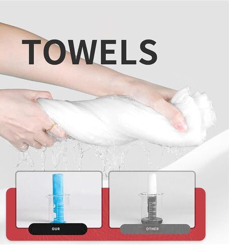 Disposable Compressed Towels, Portable Compressed Towel Tablets, Travel Wash Cloth 14 Pcs in Saudi Arabia