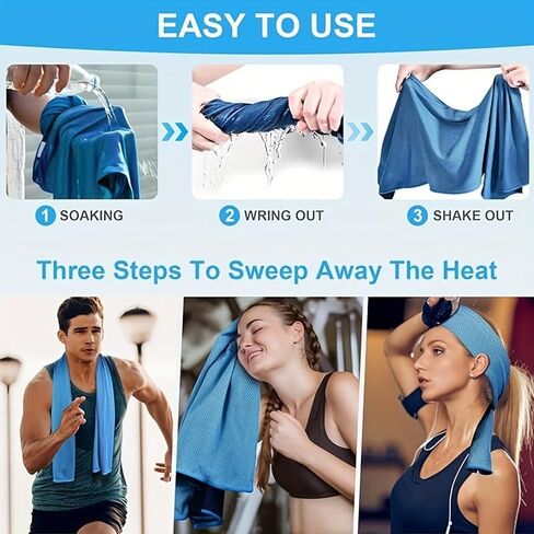 Portable Cooling Towel,Cooling Towels for Neck and Face,Soft Breathable Yoga Towel with Silicone Storage Bag,Microfiber Cooling Towel for Yoga,Sport,Running, Workout,Fitness,Camping(Black) in Saudi Arabia