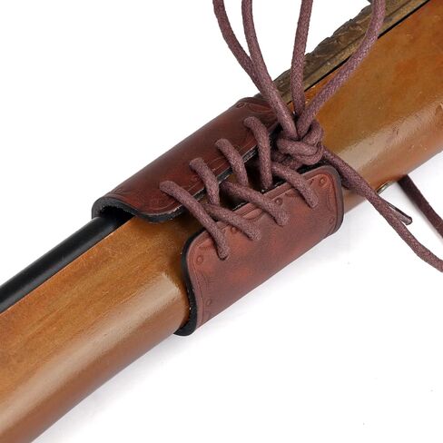 TOURBON Leather Sling Loop No Drill Gun Strap Attachment, Adjustable Holster Barrel Mount Forend Cuff for Rifle Shotgun in Saudi Arabia
