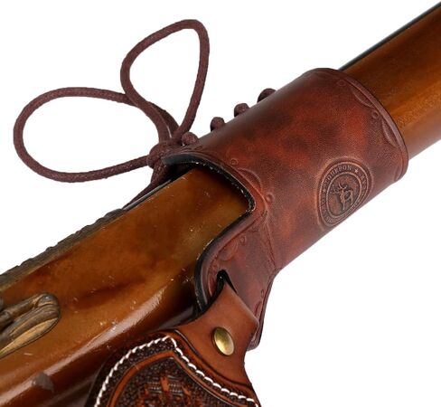 TOURBON Leather Sling Loop No Drill Gun Strap Attachment, Adjustable Holster Barrel Mount Forend Cuff for Rifle Shotgun in Saudi Arabia