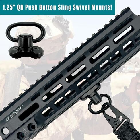 VVAAGG Paracord Sling مع وسادة الكتف وQD Sling Mount، 2 Point QD Sling in Kuwait