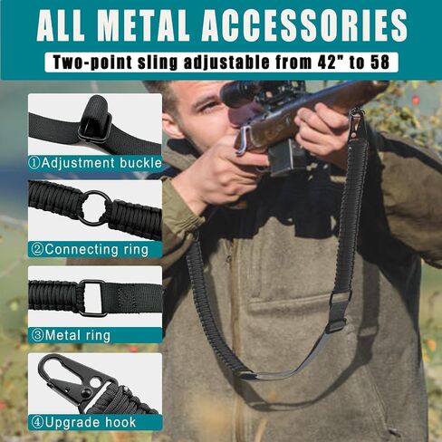 VVAAGG Paracord Sling مع وسادة الكتف وQD Sling Mount، 2 Point QD Sling in Kuwait