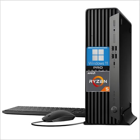 كمبيوتر HP EliteDesk 805 G9 للأعمال المكتبي، AMD Ryzen 5 8500G (Beats i7-11700)، ذاكرة الوصول العشوائي DDR5 سعة 32 جيجابايت، 1 تيرابايت PCIe SSD، رسومات Radeon 740M، DP، دعم شاشتين 4K، Wi-Fi، HDMI، SFF، Windows 11 Pro in Saudi Arabia