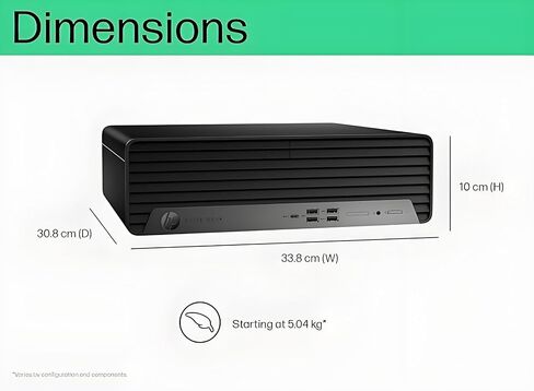 كمبيوتر HP EliteDesk 805 G9 للأعمال المكتبي، AMD Ryzen 5 8500G (Beats i7-11700)، ذاكرة الوصول العشوائي DDR5 سعة 32 جيجابايت، 1 تيرابايت PCIe SSD، رسومات Radeon 740M، DP، دعم شاشتين 4K، Wi-Fi، HDMI، SFF، Windows 11 Pro in Saudi Arabia