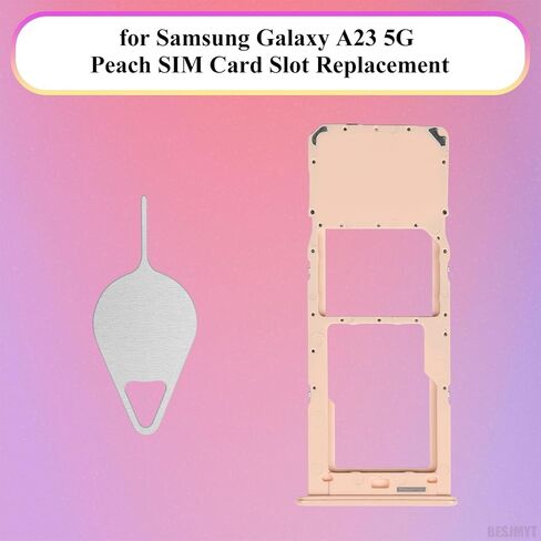 Sim Card Tray Replacement for Samsung Galaxy A23 5G (Single SIM Version) - Peach Card Tray Slot Holder Bracket Adapter with Needle Ejector for A23 5G SM-A236U A236U1 in Saudi Arabia