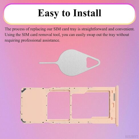 Sim Card Tray Replacement for Samsung Galaxy A23 5G (Single SIM Version) - Peach Card Tray Slot Holder Bracket Adapter with Needle Ejector for A23 5G SM-A236U A236U1 in Saudi Arabia