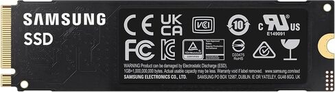 سامسونج 990 EVO SSD 1 تيرابايت داخلي SSD، PCIe Gen 4x4، Gen 5x2 M.2 2280، سرعات تصل إلى 5000 ميجابايت/ثانية، MZ-V9E1T0B/AM، أسود، مع لوحة ماوس MTC in Kuwait