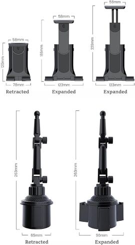 Tablet Holder for Car, for iPad Cup Holder Car Mount with Depth Large Clamp, Height Adjustable Tab Mount Holder in Saudi Arabia