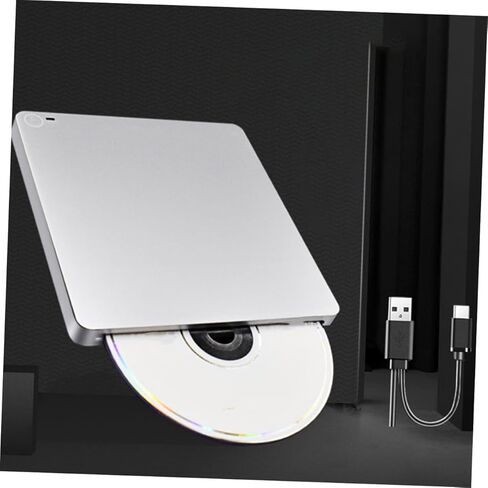 واجهة مزدوجة USB Type-c ناسخ أقراص مضغوطة خارجي رفيع للغاية ومشغل أقراص CD DVD Vcd ومقبس كاتب وناقل حركة عالي السرعة للاستخدام المنزلي والمكاتب المتوافقة مع أنظمة Windows in Kuwait