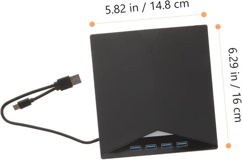 محرك أقراص DVD خارجي USB من النوع C ناسخ أقراص ضوئية محمول متعدد الوظائف متوافق مع أجهزة الكمبيوتر المحمول وأجهزة الكمبيوتر المحمولة وأجهزة الكمبيوتر المحمولة وتصميم صامت رفيع للغاية مع فتحة لبطاقة الذاكرة وسريع in Kuwait