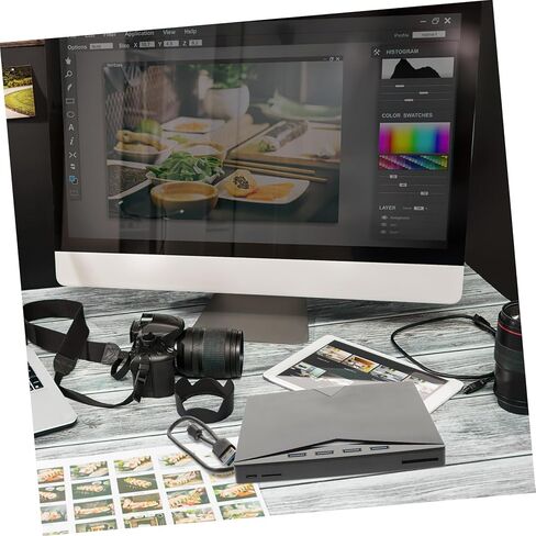 محرك أقراص DVD خارجي USB من النوع C ناسخ أقراص ضوئية محمول متعدد الوظائف متوافق مع أجهزة الكمبيوتر المحمول وأجهزة الكمبيوتر المحمولة وأجهزة الكمبيوتر المحمولة وتصميم صامت رفيع للغاية مع فتحة لبطاقة الذاكرة وسريع in Kuwait