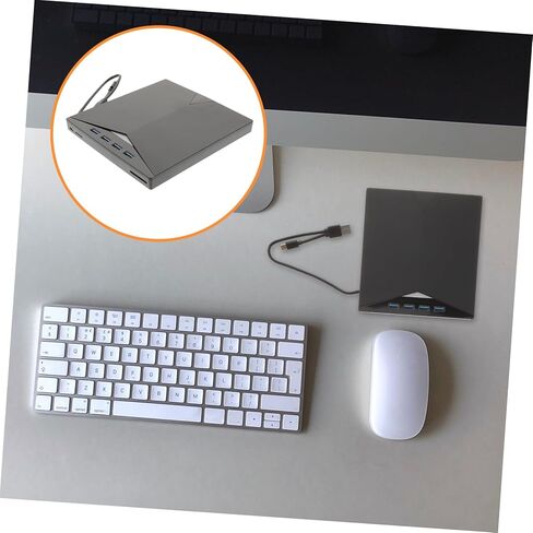 محرك أقراص DVD خارجي USB من النوع C ناسخ أقراص ضوئية محمول متعدد الوظائف متوافق مع أجهزة الكمبيوتر المحمول وأجهزة الكمبيوتر المحمولة وأجهزة الكمبيوتر المحمولة وتصميم صامت رفيع للغاية مع فتحة لبطاقة الذاكرة وسريع in Kuwait