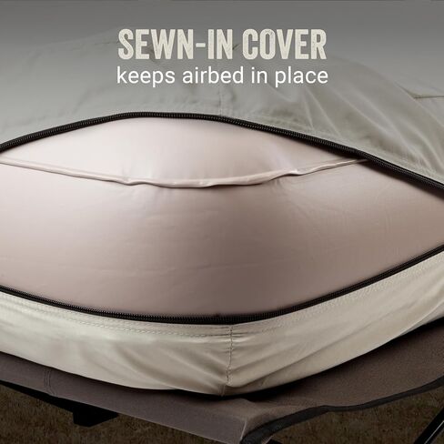 Coleman Queen-Size Airbed Cot Combination, Folding Air Mattress with Steel Frame & Side Table, Battery Pump Included, Great for Camping, Lounging, Elevated Sleeping, Guests, & More in Kuwait