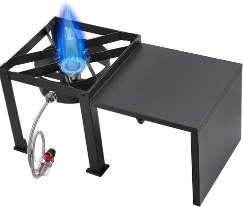 Single Burner Propane Camp Stove | Portable Table Top Gas Grill | High Pressure Gas Stove with 20 PSI Regulator & Hose - for Outdoor Camping Home Brewing Turkey Fry 32.3 * 15.7 * 15.7 in in Saudi Arabia