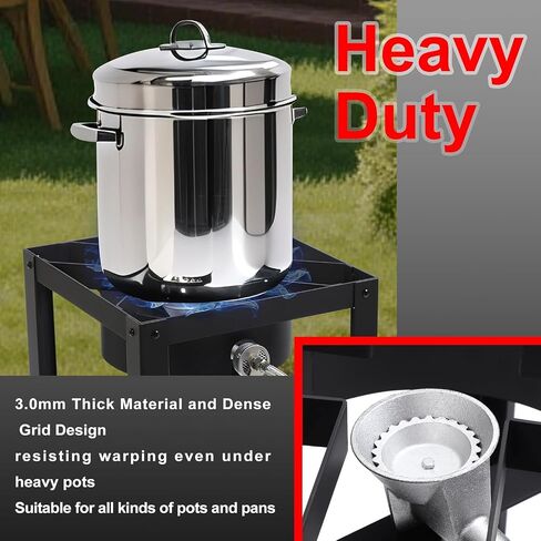 Single Burner Propane Camp Stove | Portable Table Top Gas Grill | High Pressure Gas Stove with 20 PSI Regulator & Hose - for Outdoor Camping Home Brewing Turkey Fry 32.3 * 15.7 * 15.7 in in Saudi Arabia