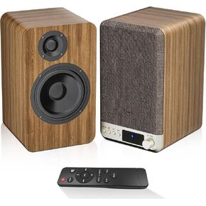 مكبرات صوت كمبيوتر مقاس 3.5 بوصة لأجهزة الكمبيوتر المكتبية، زوج مكبرات صوت نشطة على رف الكتب لمشغل تسجيلات الفينيل، ومكبرات صوت استريو مع مدخل Aux RCA مقاس 3.5 مم، BT 5.4، مزود بمنفذ USB لشاشة ألعاب الكمبيوتر المحمول القابلة للدوران in Kuwait