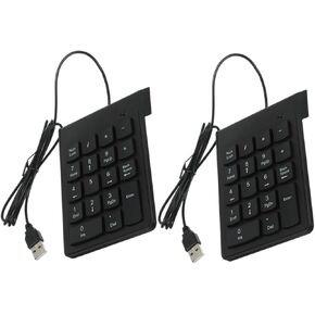 2 قطعة USB لوحة المفاتيح الرقمية لوحة الأرقام الميكانيكية مفاتيح المحمولة الصامت Numpad لأجهزة الكمبيوتر المحمول كمبيوتر مكتبي المحاسبة المالية إدخال البيانات in Kuwait
