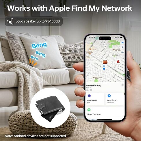 بطاقة تعقب المحفظة - تعمل بطاقة التتبع مع Apple Find My، مكتشف محفظة البطاقة الذكية لتعقب البلوتوث، رفيعة 0.07 بوصة، مقاومة للماء IP68، محدد موقع العناصر لبطاقات الأمتعة وجوازات السفر والمحفظة، أسود كربوني in Saudi Arabia
