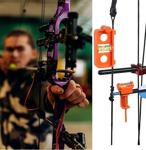 Archery Spirit Level Bow String Level Archery Balancer Archery Leveling Kit Arrow Level Compound Bows Tuning Mounting String Archery Level Combo Accessory Archery Hunting Tools in Saudi Arabia