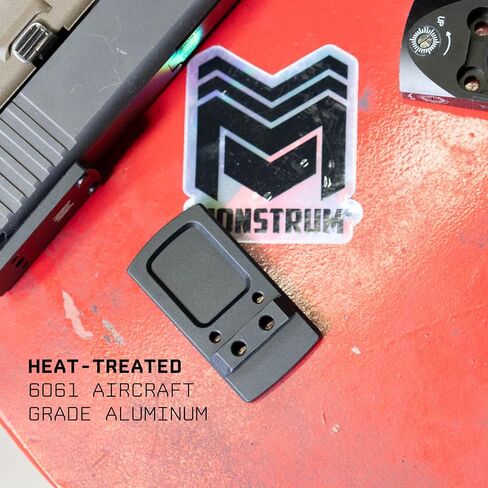 لوحة تركيب Monstrum Dovetail Red Dot لمسدسات غلوك | للإصدار غير MOS غلوك 17 19 20 21 22 23 34 35 40 41 45 47 | متوافق مع النقاط الحمراء لبصمة Holosun RMSc/407k/507k/K in Saudi Arabia
