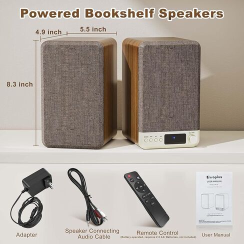 مكبرات صوت كمبيوتر مقاس 3.5 بوصة لأجهزة الكمبيوتر المكتبية، زوج مكبرات صوت نشطة على رف الكتب لمشغل تسجيلات الفينيل، ومكبرات صوت استريو مع مدخل Aux RCA مقاس 3.5 مم، BT 5.4، مزود بمنفذ USB لشاشة ألعاب الكمبيوتر المحمول القابلة للدوران in Kuwait
