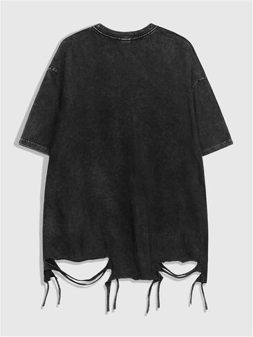 Verdusa Men Menment Graphic T Shirt Shirt Shirt Shirt Drop Counter Grunge Punk Tops Tops in Saudi Arabia